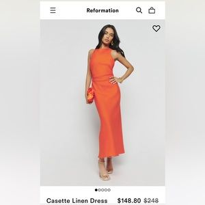 Reformation Cassette Linen Dress